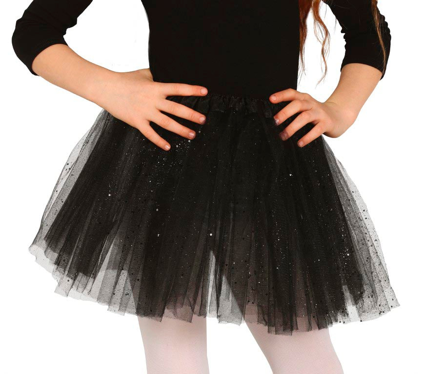 Tutú Negro para Niña con Purpurina Tutús Guirca